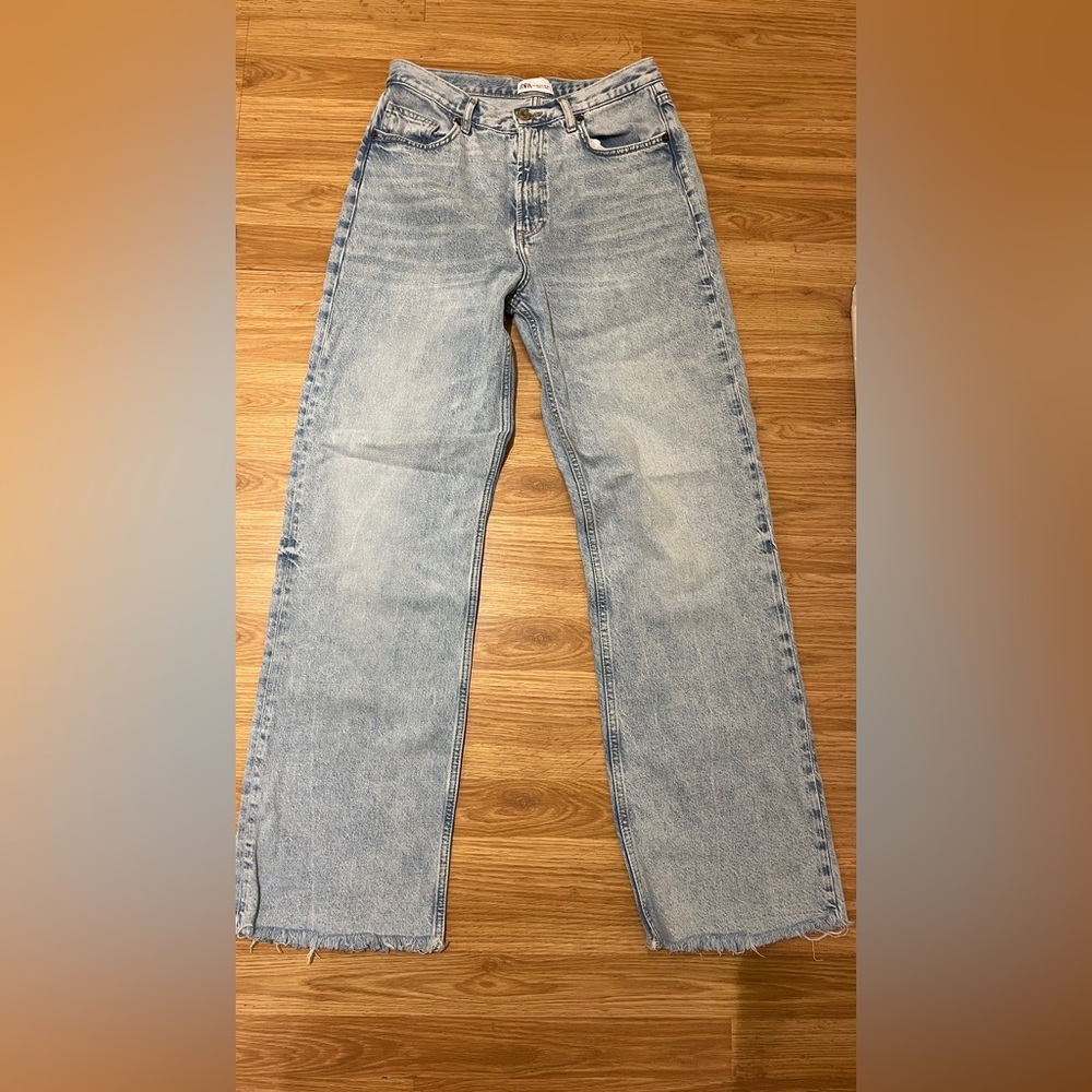 zara high rise wide leg jeans